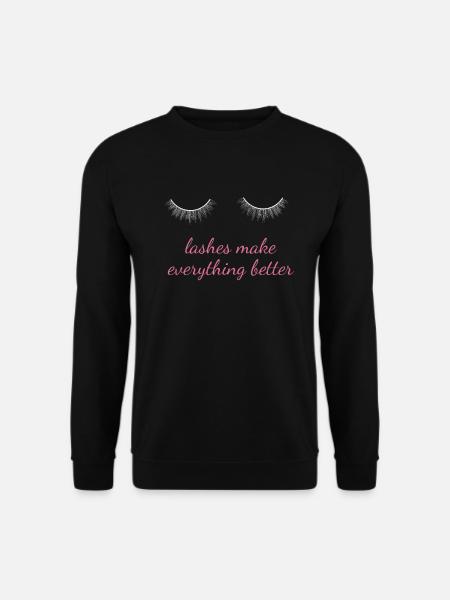 Lashes Make Everything Better Make Up Beautician - Unisex Sweatshirt - black