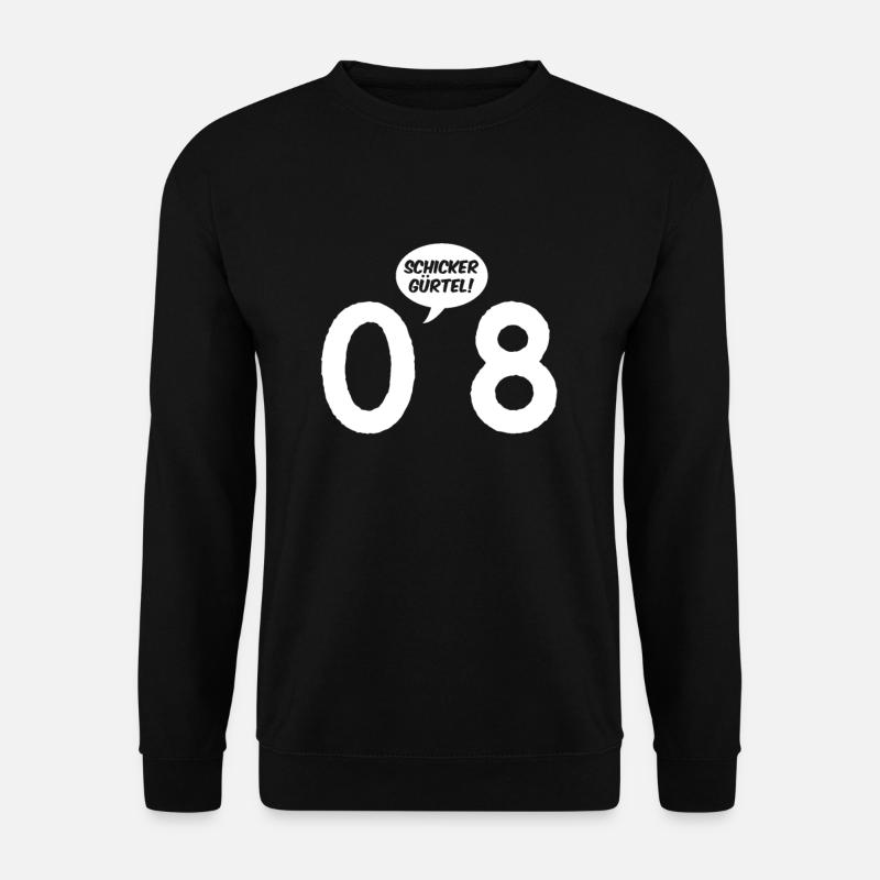 Schicker Gürtel - Unisex Pullover - Schwarz