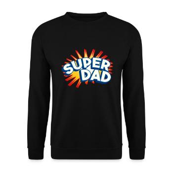 Père et fils Best Daddy Super Dad Paternity - Sweat-shirt Unisexe - noir - Devant - Alina (178cm) & Michal (187cm)