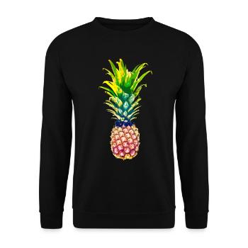 Ananas - Unisex Pullover - Schwarz - Vorne - Alina (178cm) & Michal (187cm)