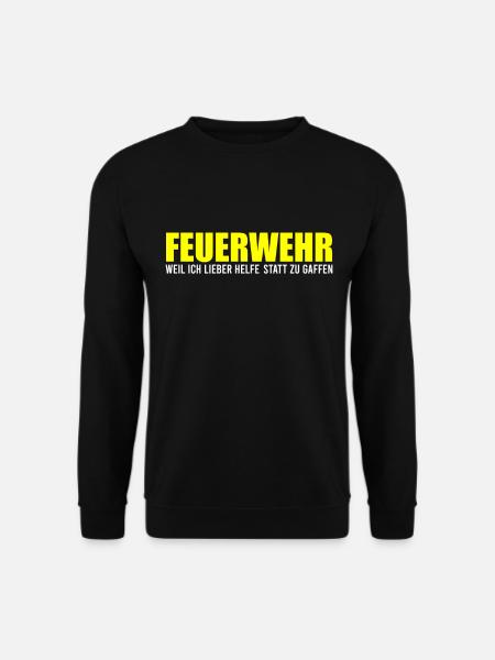 Feuerwehr Lieber Helfen Als Gaffen Lebensretter - Unisex Pullover - Schwarz