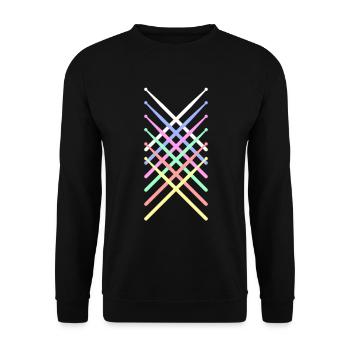 Timpani Drums Retro - Unisex Sweatshirt - black - Front - Alina (178cm) & Michal (187cm)