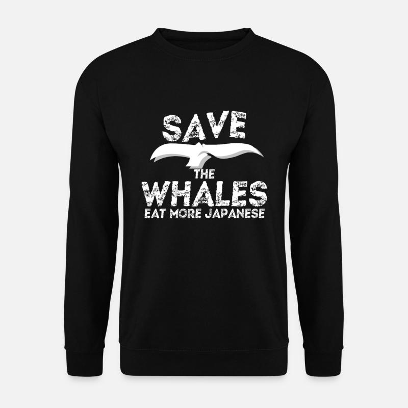 Sauvages baleines mangent plus de cadeau japonais - Sweat-shirt Unisexe - noir