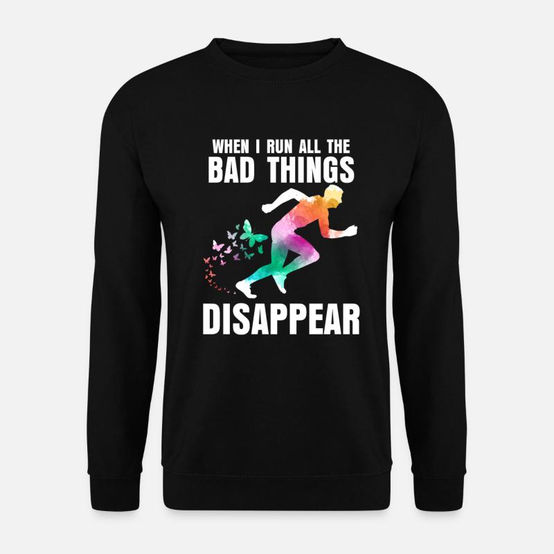Course à pied - Sweat-shirt Unisexe - noir