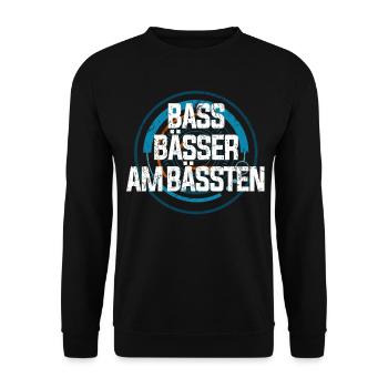 Musikinstrument Bass - Unisex Pullover - Schwarz - Vorne - Alina (178cm) & Michal (187cm)