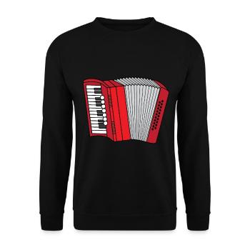 Accordéon Accordéon T Shirt Cadeau Accordéon - Sweat-shirt Unisexe - noir - Devant - Alina (178cm) & Michal (187cm)