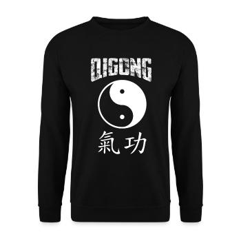 Cadeaux de Qigong Yoga - Sweat-shirt Unisexe - noir - Devant - Alina (178cm) & Michal (187cm)