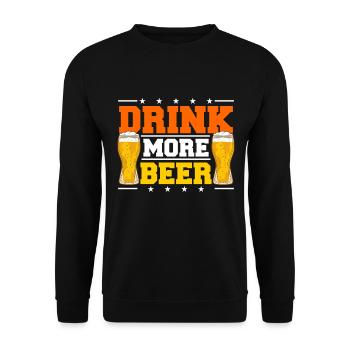 Bier Trinker Alkoholiker - Unisex Pullover - Schwarz - Vorne - Alina (178cm) & Michal (187cm)