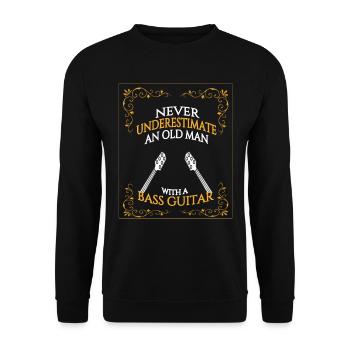Basse musique basse guitare - Sweat-shirt Unisexe - noir - Devant - Alina (178cm) & Michal (187cm)