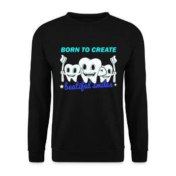 Dents Proverbe Dentiste Dentiste Dentiste - Sweat-shirt Unisexe - noir - Devant - Alina (178cm) & Michal (187cm)