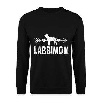 Labrador - Unisex Pullover - Schwarz - Vorne - Alina (178cm) & Michal (187cm)
