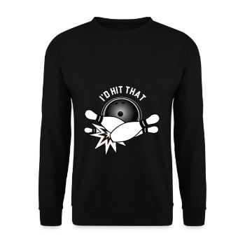 Bowling Bowling Sports Ball - Unisex Sweatshirt - black - Front - Alina (178cm) & Michal (187cm)