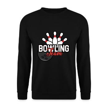 Bowling Bowling Sports Ball - Unisex Sweatshirt - black - Front - Alina (178cm) & Michal (187cm)