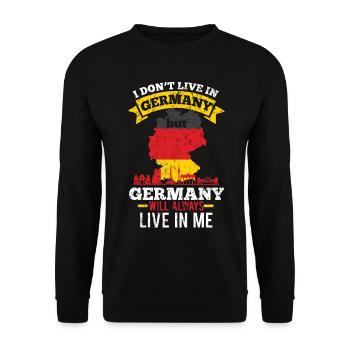 Deutschland - Unisex Pullover - Schwarz - Vorne - Alina (178cm) & Michal (187cm)