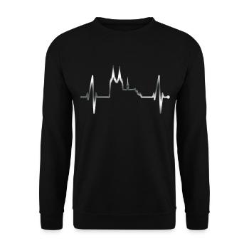 Cologne Heartbeat Skyline Cologne Cathedral Silver Metallic - Unisex Sweatshirt - black - Front - Alina (178cm) & Michal (187cm)