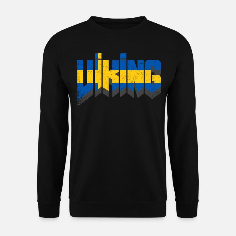 Vikings - Swedish flag - Unisex Sweatshirt - black