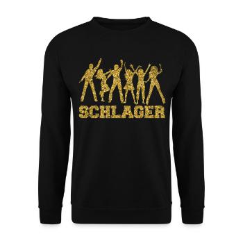 Schlager music celebration gift - Unisex Sweatshirt - black - Front - Alina (178cm) & Michal (187cm)