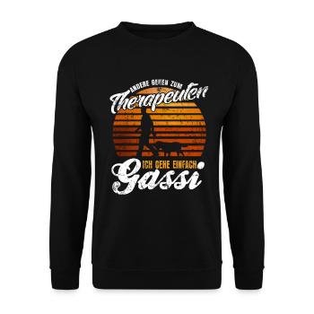 Dog Funny saying - Unisex Sweatshirt - black - Front - Alina (178cm) & Michal (187cm)