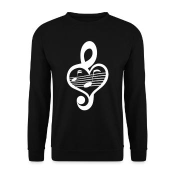 Musician - Unisex Sweatshirt - black - Front - Alina (178cm) & Michal (187cm)