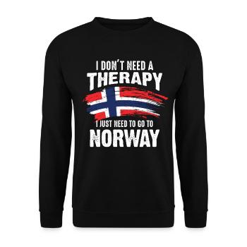 Thérapie norvégienne - Sweat-shirt Unisexe - noir - Devant - Alina (178cm) & Michal (187cm)