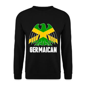 Jamaica Germany - Unisex Sweatshirt - black - Front - Alina (178cm) & Michal (187cm)