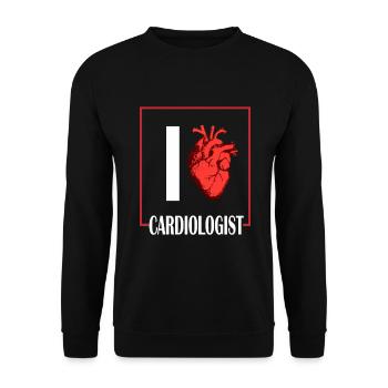 Arzt Doktor Medizin Chirurg Mediziner Geschenk - Unisex Pullover - Schwarz - Vorne - Alina (178cm) & Michal (187cm)
