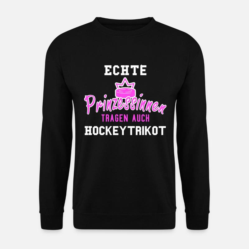 Eishockey Eis Hockey Inline Prinzessin - Unisex Pullover - Schwarz