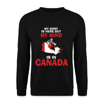 Canada USA - Sweat-shirt Unisexe - noir - Devant - Alina (178cm) & Michal (187cm)