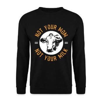 Cow mother gift idea - Unisex Sweatshirt - black - Front - Alina (178cm) & Michal (187cm)