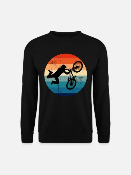 Dirtbike BMX Retro Sprung - Unisex Pullover - Schwarz