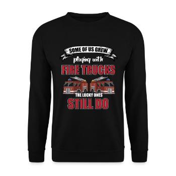 Fire brigade - Unisex Sweatshirt - black - Front - Alina (178cm) & Michal (187cm)