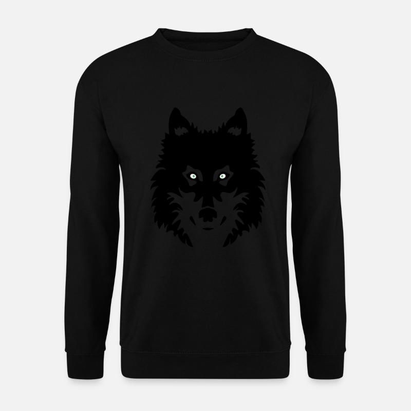 Wolf - Unisex Pullover - Schwarz