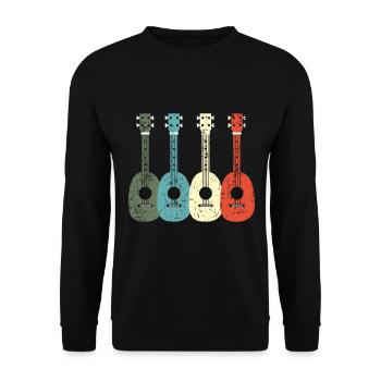 UKULELE - Unisex Pullover - Schwarz - Vorne - Alina (178cm) & Michal (187cm)