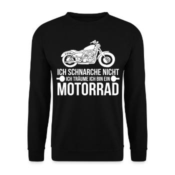 Motorradfahrer - Unisex Pullover - Schwarz - Vorne - Alina (178cm) & Michal (187cm)