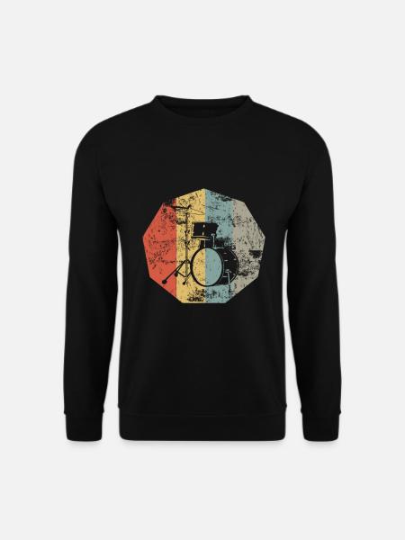 Drums Retro Music Instrument Gift - Unisex Sweatshirt - black