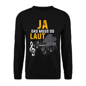 Piano Classical Music Jazz Musician Gift - Unisex Sweatshirt - black - Front - Alina (178cm) & Michal (187cm)