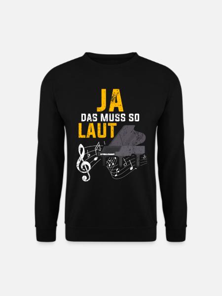 Klavier klassische Musik Jazz Musiker Geschenk - Unisex Pullover - Schwarz