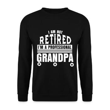 Opa Rente - Unisex Pullover - Schwarz - Vorne - Alina (178cm) & Michal (187cm)