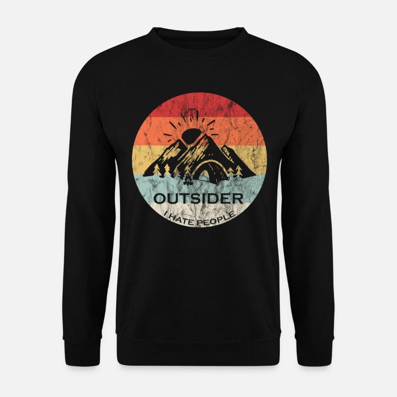 CAMPING I HATE PEOPLE Idée cadeau - Sweat-shirt Unisexe - noir