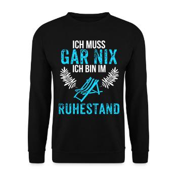 Retraite pension retraite retraite - Sweat-shirt Unisexe - noir - Devant - Alina (178cm) & Michal (187cm)