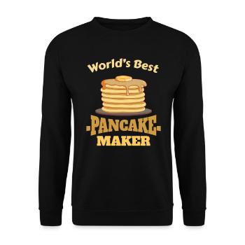 World's Best Pancake Maker Breakfast Pancake - Unisex Sweatshirt - black - Front - Alina (178cm) & Michal (187cm)