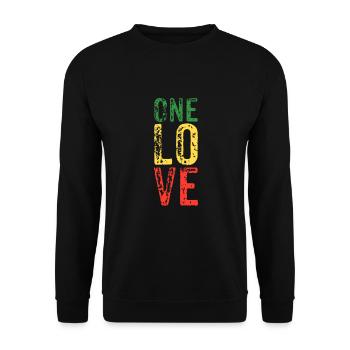 reagge - Unisex Sweatshirt - black - Front - Alina (178cm) & Michal (187cm)