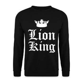 Roi lion - Sweat-shirt Unisexe - noir - Devant - Alina (178cm) & Michal (187cm)