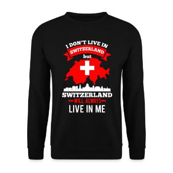 Switzerland Tourist - Unisex Sweatshirt - black - Front - Alina (178cm) & Michal (187cm)