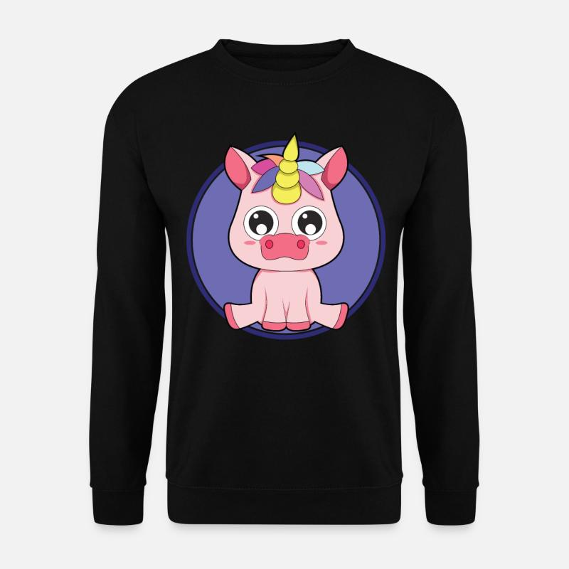 Licorne bébé animaux mignons - Sweat-shirt Unisexe - noir