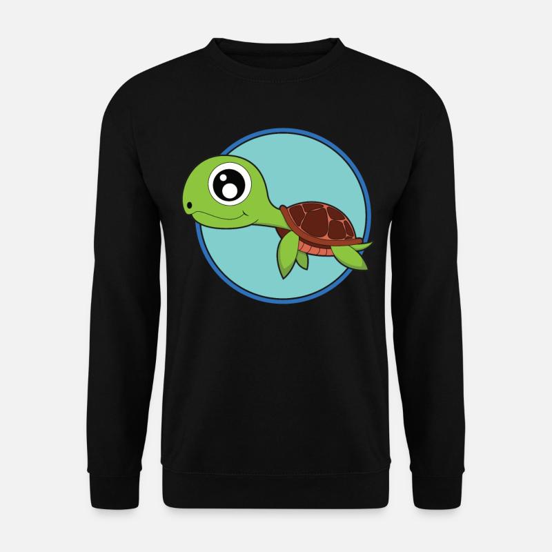Tortue mignons bébés animaux - Sweat-shirt Unisexe - noir