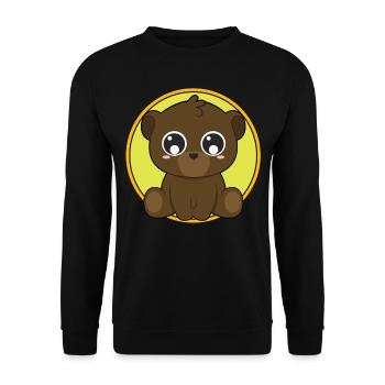 Sweet bear cute animals - Unisex Sweatshirt - black - Front - Alina (178cm) & Michal (187cm)