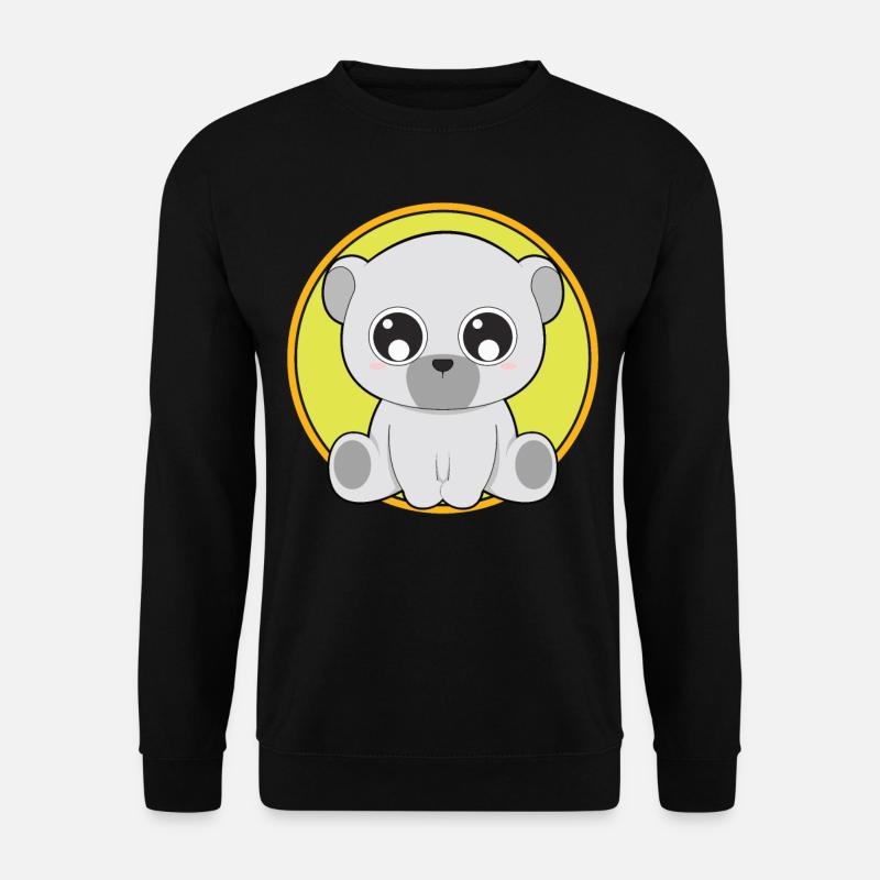 Sweet polar bear cute animals - Unisex Sweatshirt - black