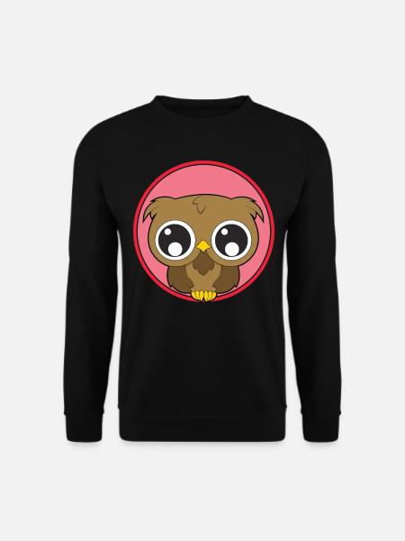 Eule niedlich Tiere - Unisex Pullover - Schwarz