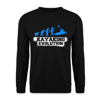Kayaking Evolution - Unisex Sweatshirt - black - Front - Alina (178cm) & Michal (187cm)